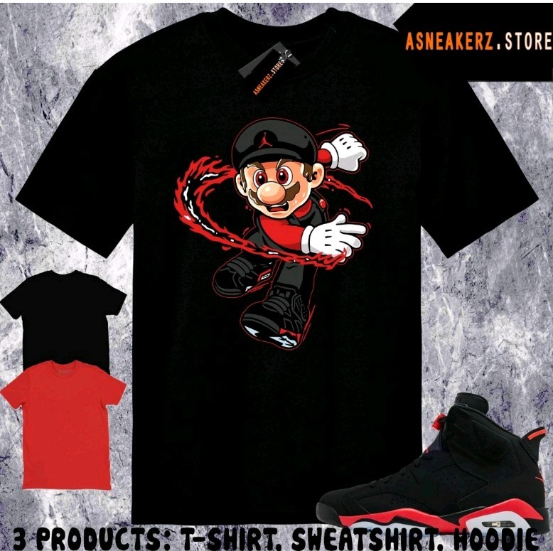 Tee Shirt Matching AJ 6 Infrared Salesman 2026 Match Sneaker Sneakerhead Mario gallery
