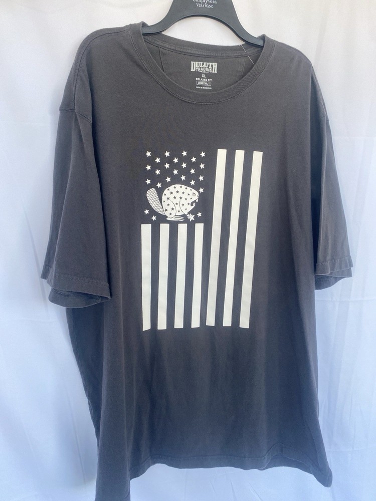 Duluth Trading Co Longtail T Men’s Crew Neck Graphic Tee Gray Size XL Relaxed