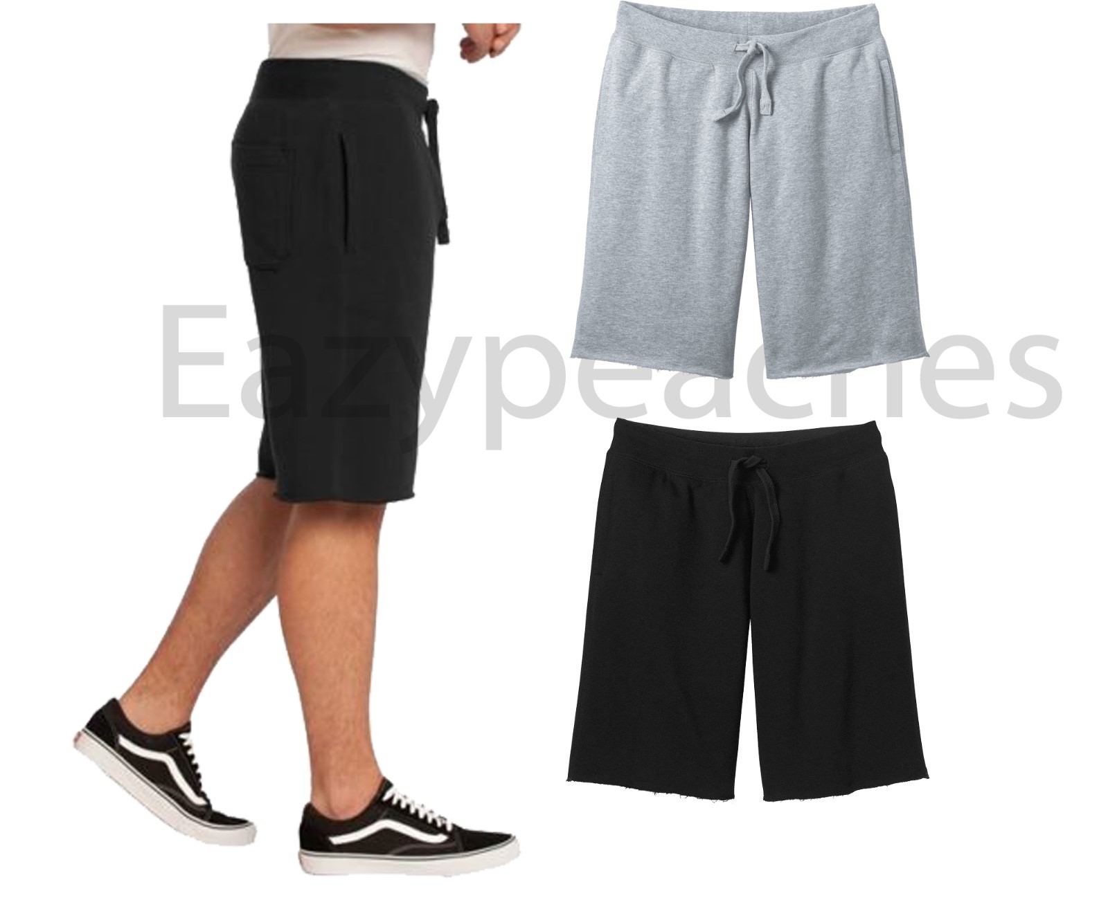 Peaches Pick Mens S-2XL Athletic Blend Crossfit Fleece Gym, Pocket Sweat Shorts