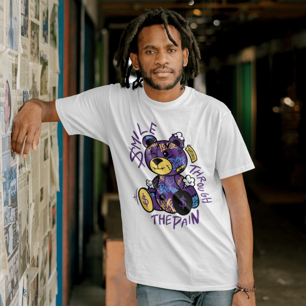 Men's Graphic Tee Shirt to Match Retro J13 Lakers 13 Smile Thru The Pain T gallery