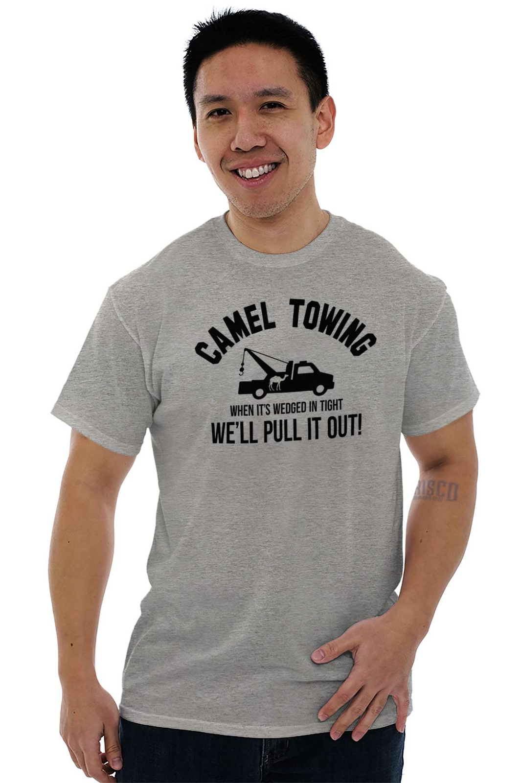 Camel Towing Funny Camel Toe Gym Workout Womens or Mens Crewneck T Shirt Tee gallery