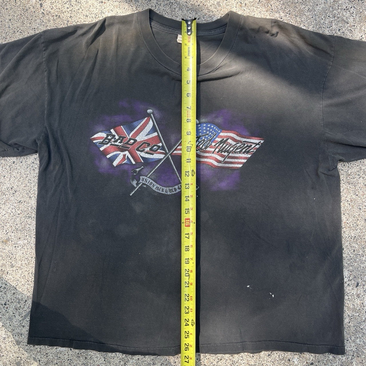 Vintage Bad Co Ted Nugent Band Tour T-Shirt Size L Distressed Faded Grunge gallery