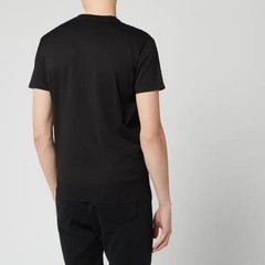 Dsquared2 Black Double Logo Print Cotton Crewneck T-Shirt.