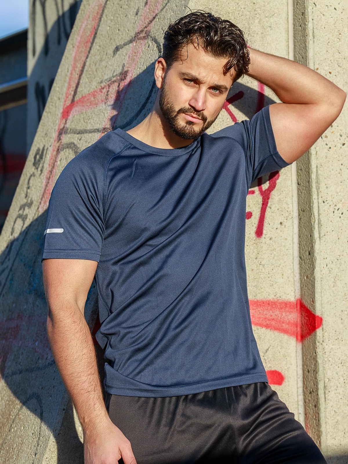 Men's 3 Pack Compression Shirts Dry Fit Moisture Wicking Short Sleeve T-Shirts gallery