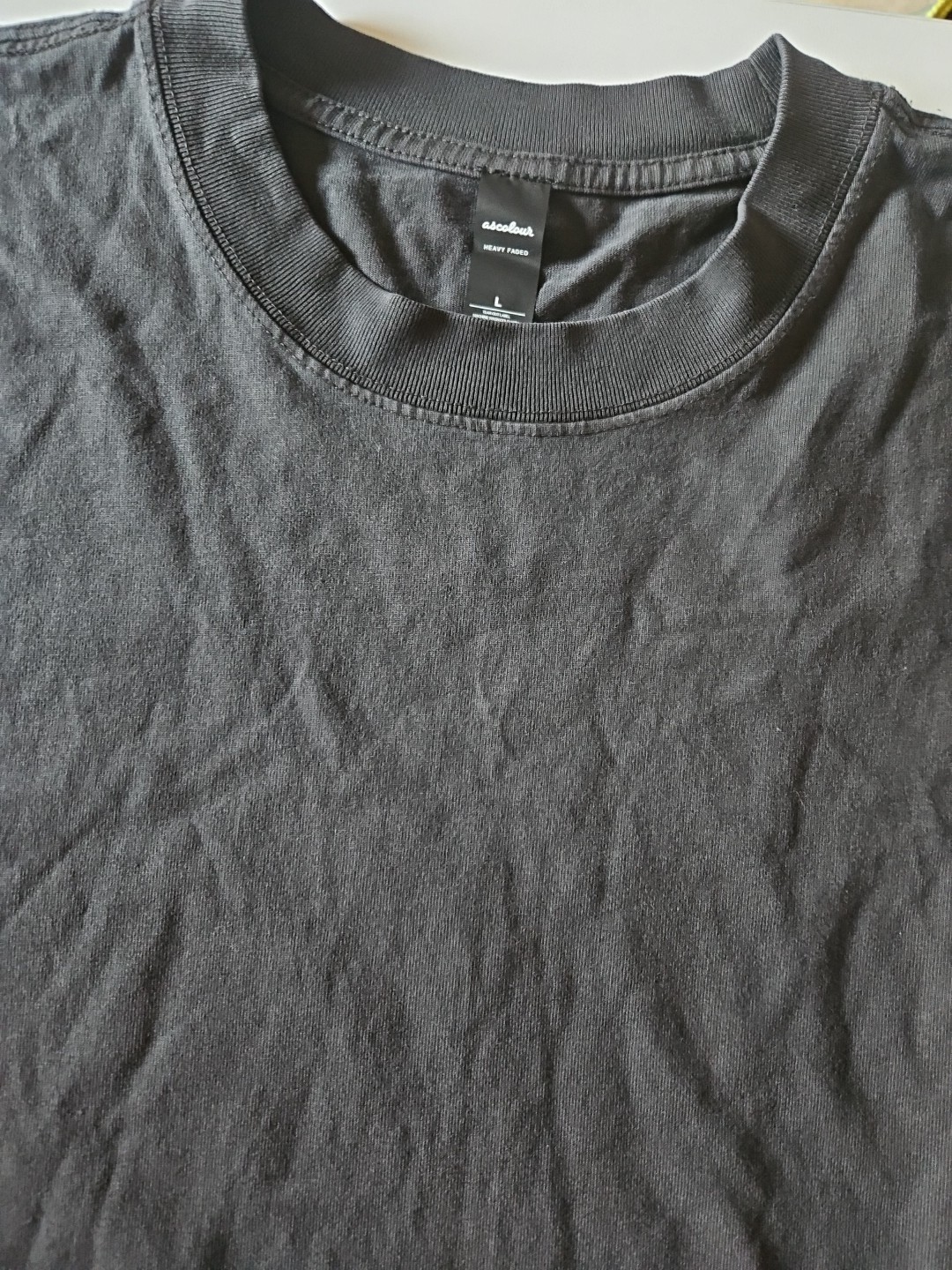 As Colors Heavy Weight 6.5 oz 22-singles 100% Combed Cotton T Shirt Size L Black