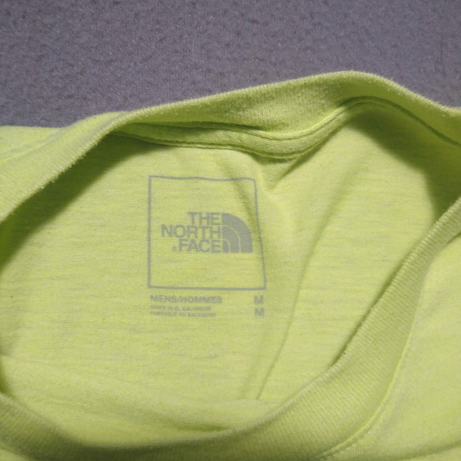 The North Face T Shirt Mens Medium Yellow Green Short Sleeve Polyester Lyocell gallery