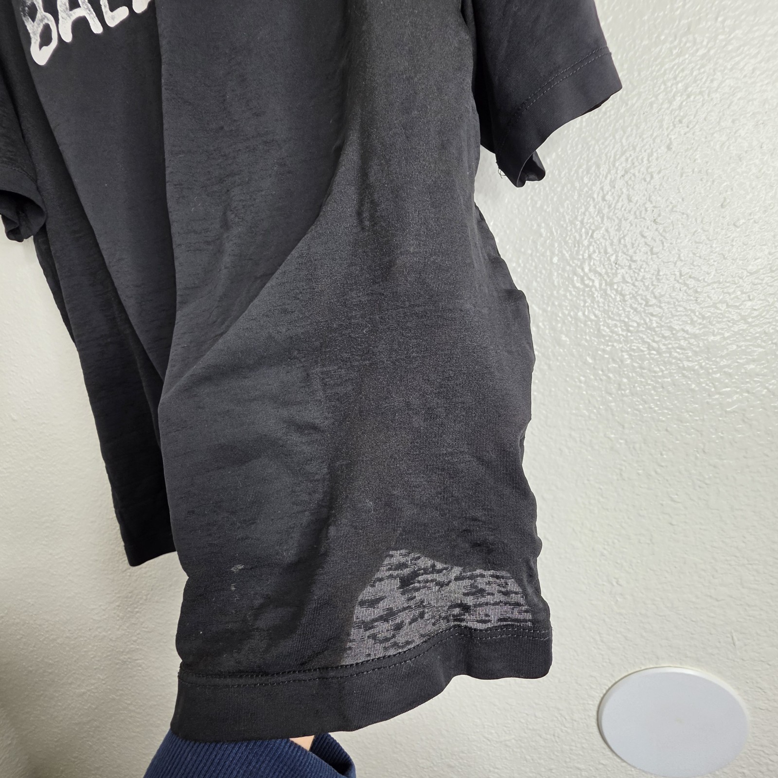 Balenciaga Wardrobe Unisex Black Logo T-Shirt Made in Portugal gallery