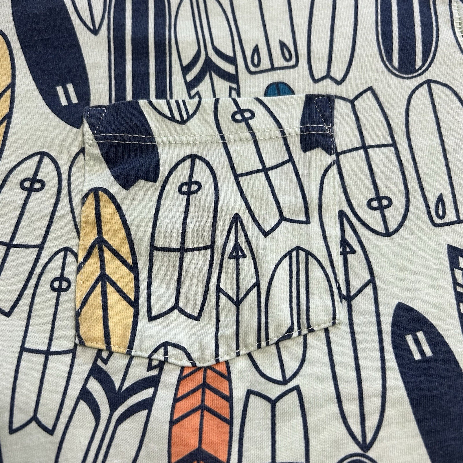 FREE PLANET Surf Board Graphic Tee Shirt Men Size L All Over Print Cotton Blend gallery