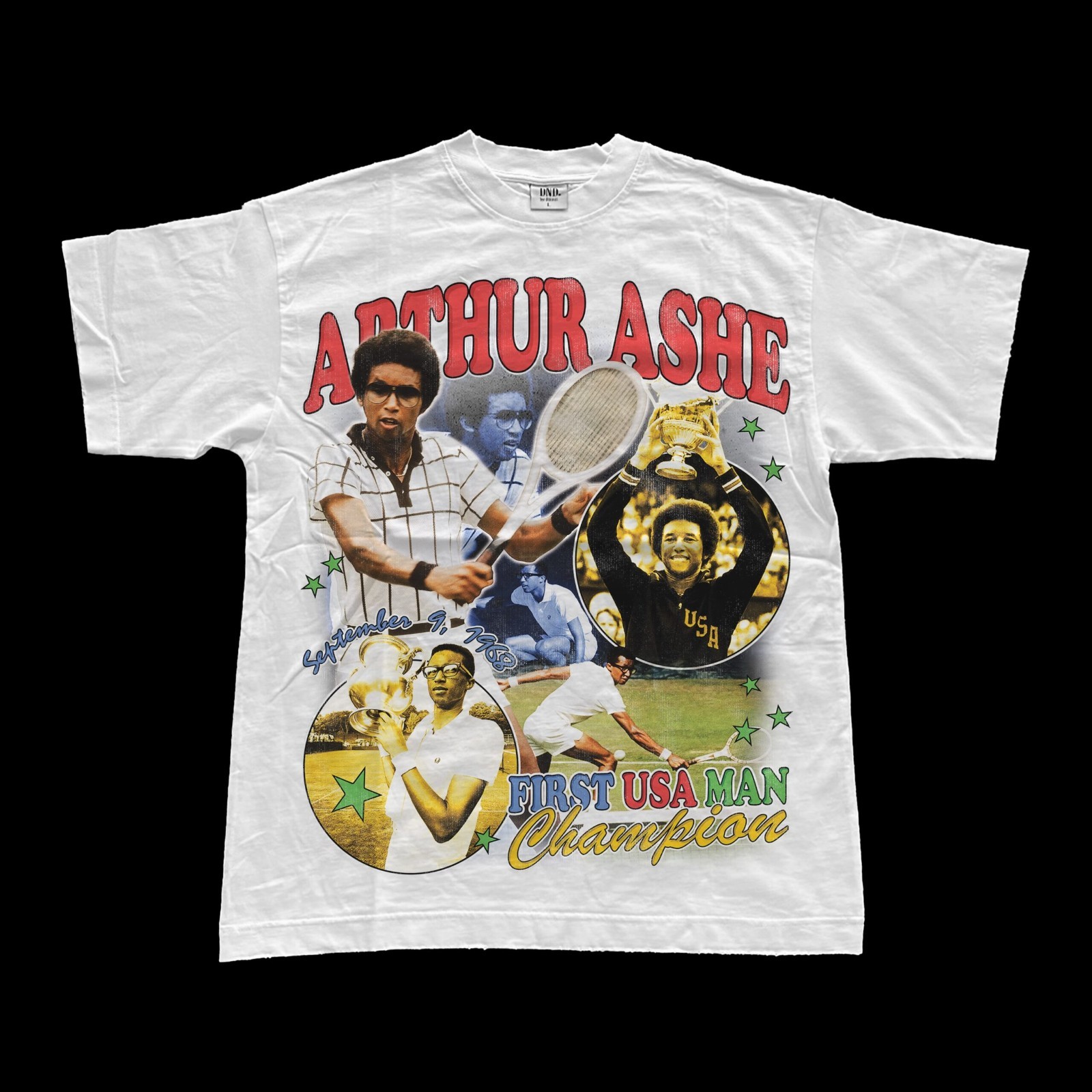 Arthur ashe tshirt, vintage retro tshirt gallery