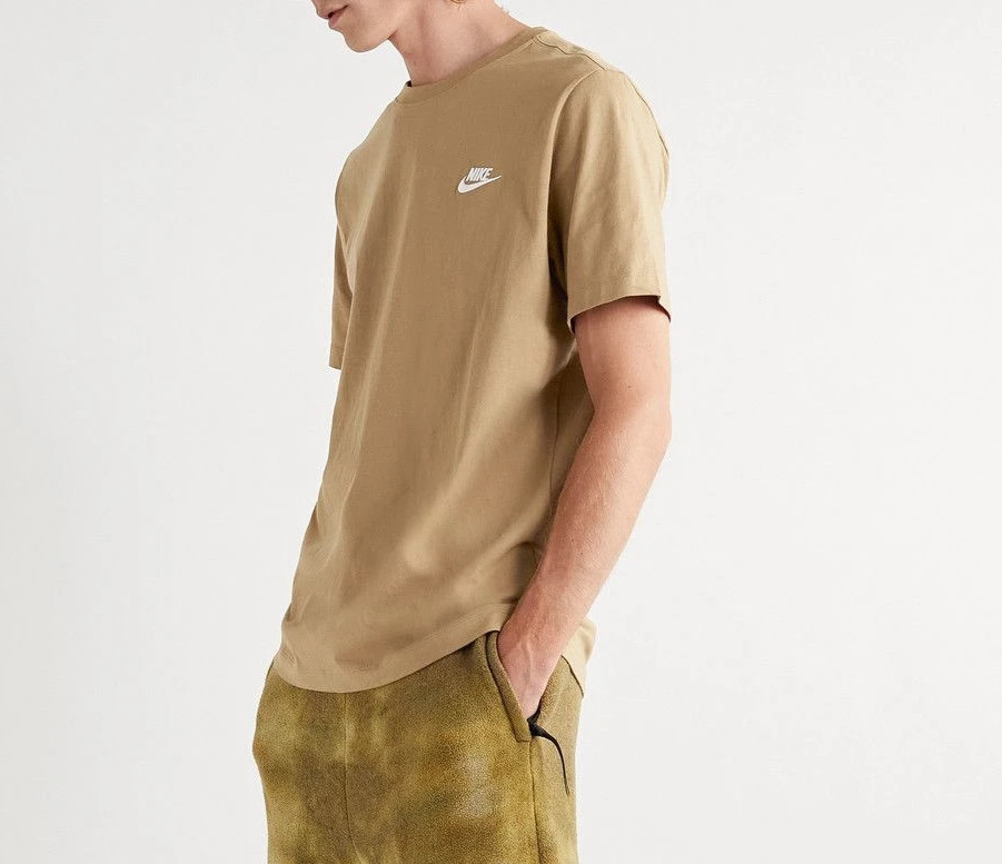 NWT Men's Big & Tall NIKE Crew Neck Sportswear Training T-Shirt TAN gallery