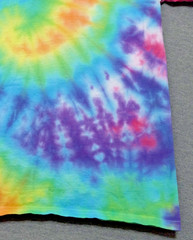 Handmade Tie Dye Rainbow Spiral Pattern Tee Shirt XL 22×28 Cotton Gildan