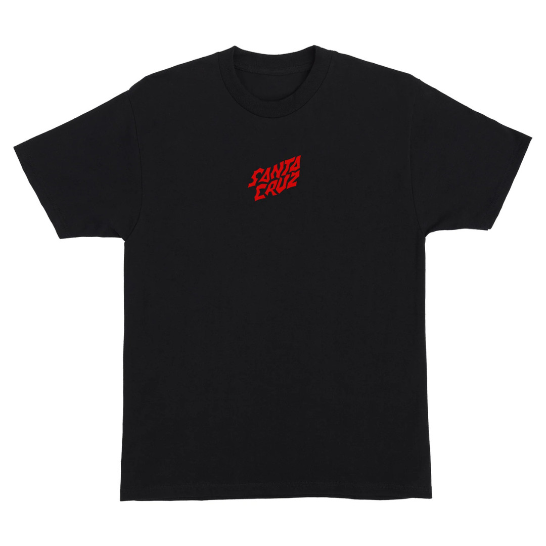 SANTA CRUZ Men's Stranger Things S/S T-Shirt Screaming Lights Skate Shirt Black gallery