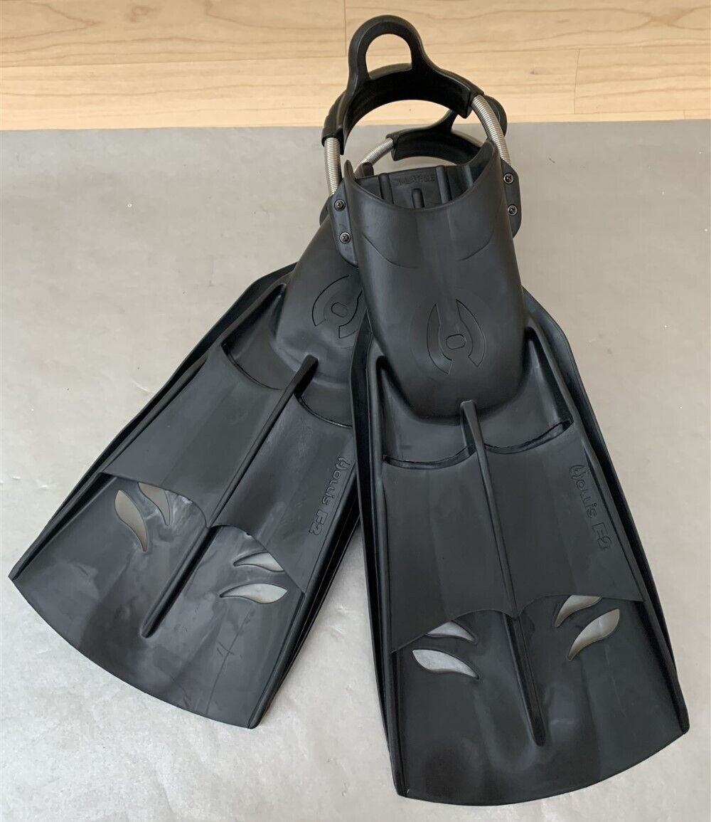 Hollis F2 Open Heel Lightweight Diving Fins w/ Spring Straps Black Choose Size