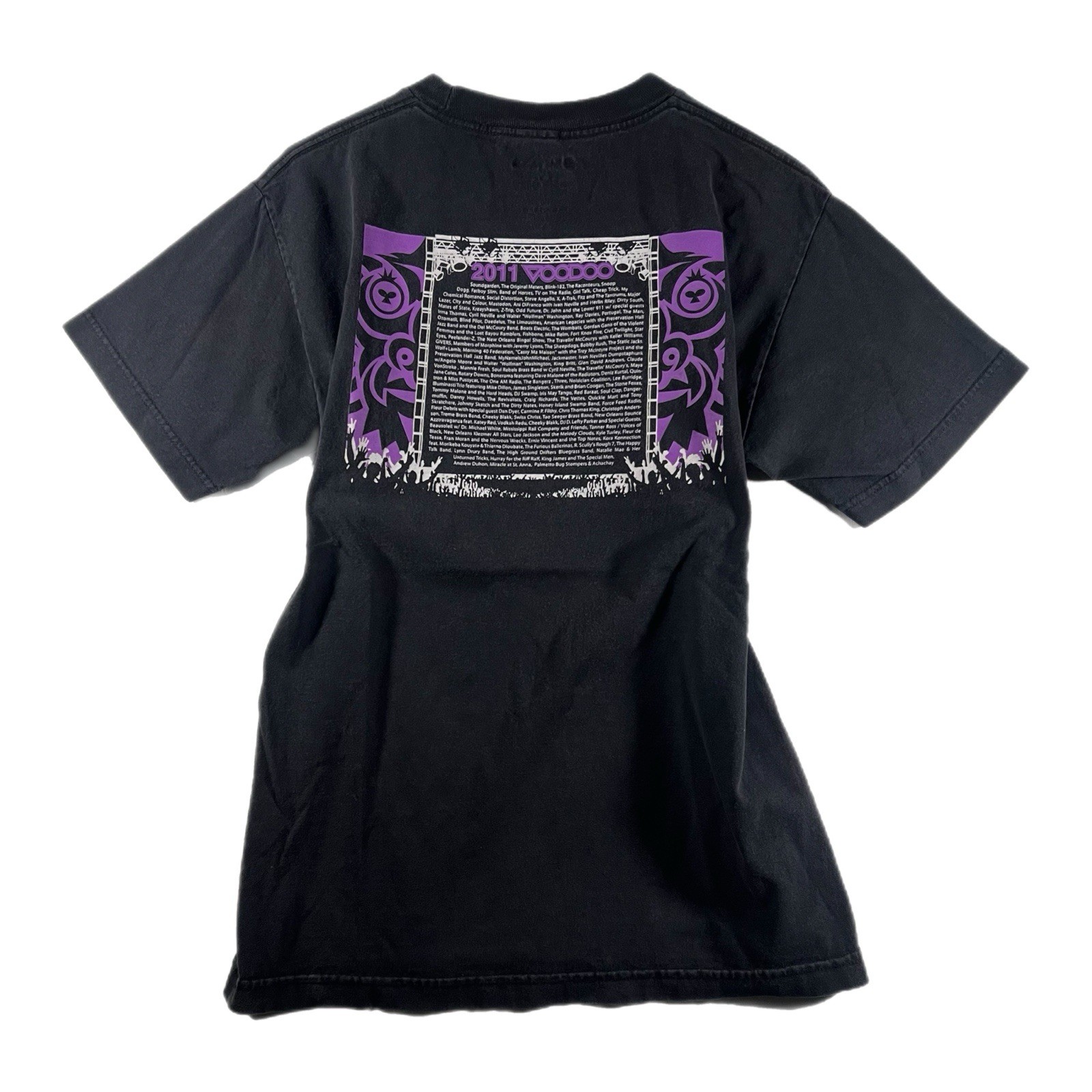 Y2K 2011 Voodoo Fest New Orleans Men’s Graphic Band Rap T Shirt Black (Medium)