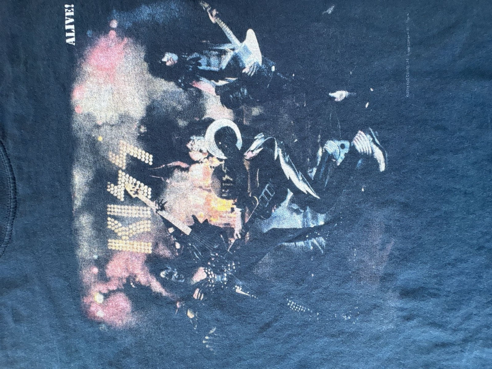 KISS Alive! Live Album Graphic Print Black Band T-Shirt XXL gallery