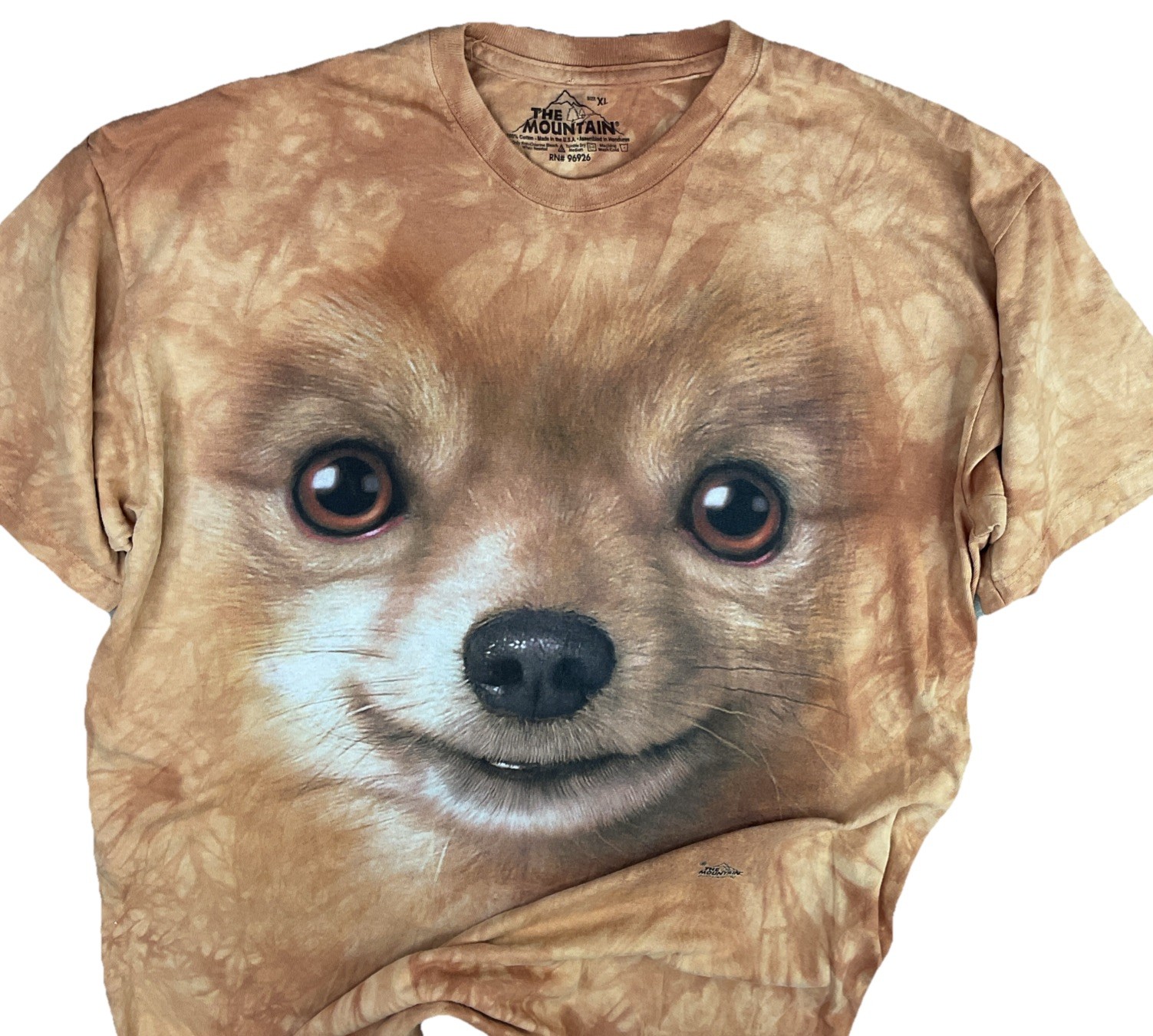 The Mountain Pomeranian Dog T-Shirt Sz XL AOP Y2K Tie Dye Vincent Hie USA gallery