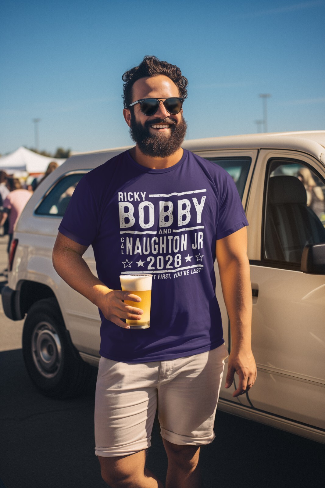 Ricky Bobby Cal Naughton 2028 Election funny talladega Xs-5x Unisex Soft Tshirt gallery