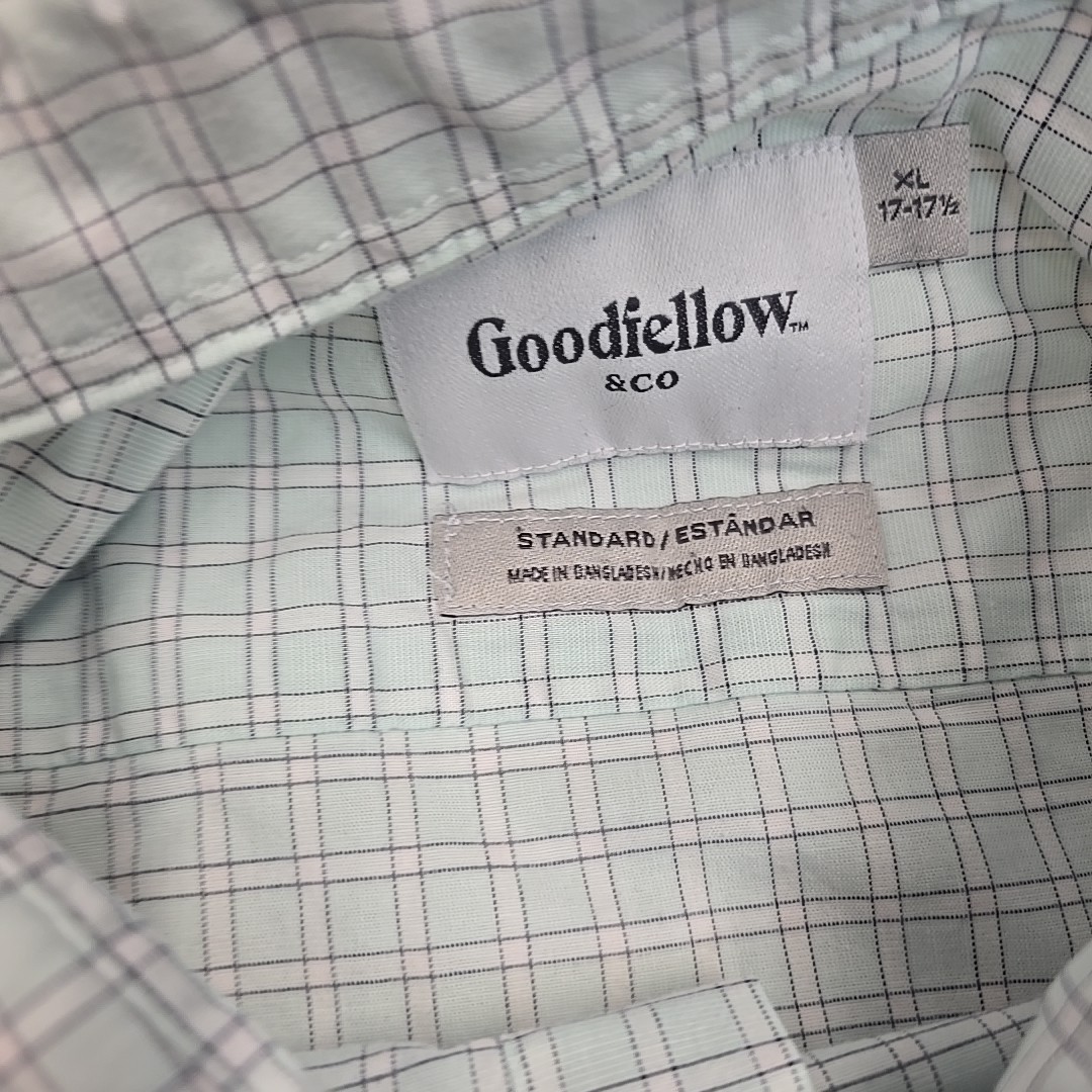Men Goodfellow & Co Long Sleeve Stretch-Collar Button-Down Shirt Size 17-17.5 gallery