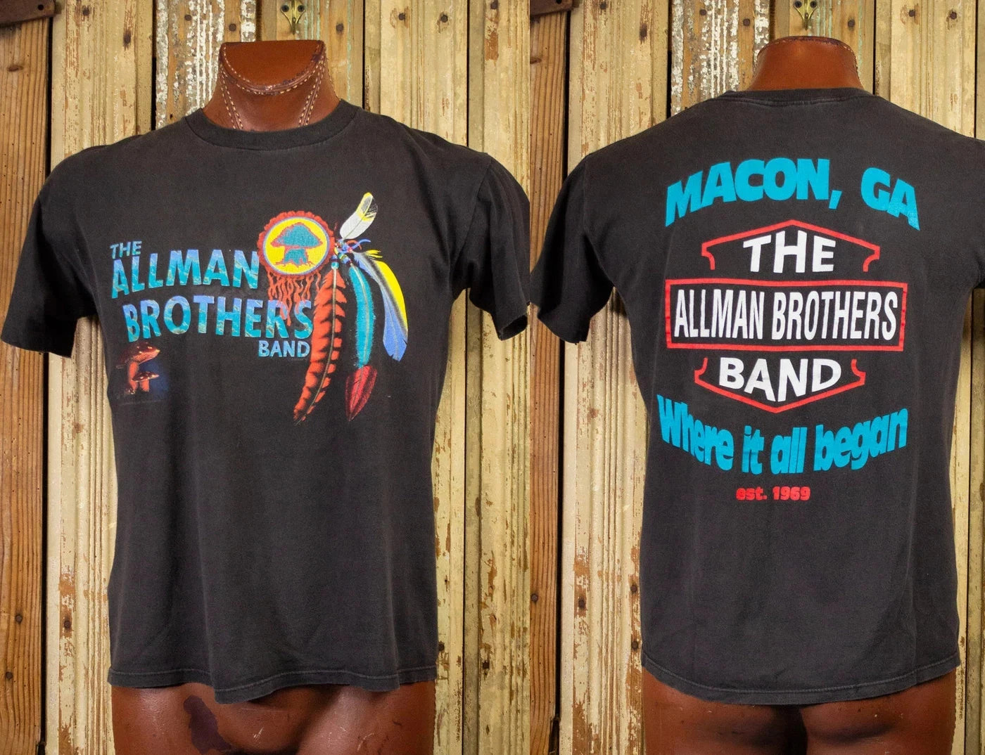 Vintage Allman Brothers Band Macon, GA Concert T Shirt 90s Black gallery