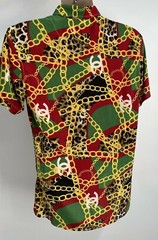 INC INTERNATIONAL CONCEPTS Men’s Graffiti Collared Neck Slim Fit T-Shirt Size L