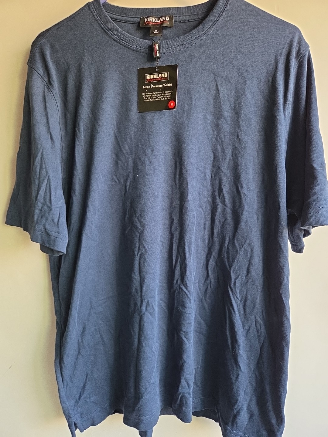 Kirkland Signature Pima Cotton Premium T Shirt Mens Size Medium Dark Blue gallery