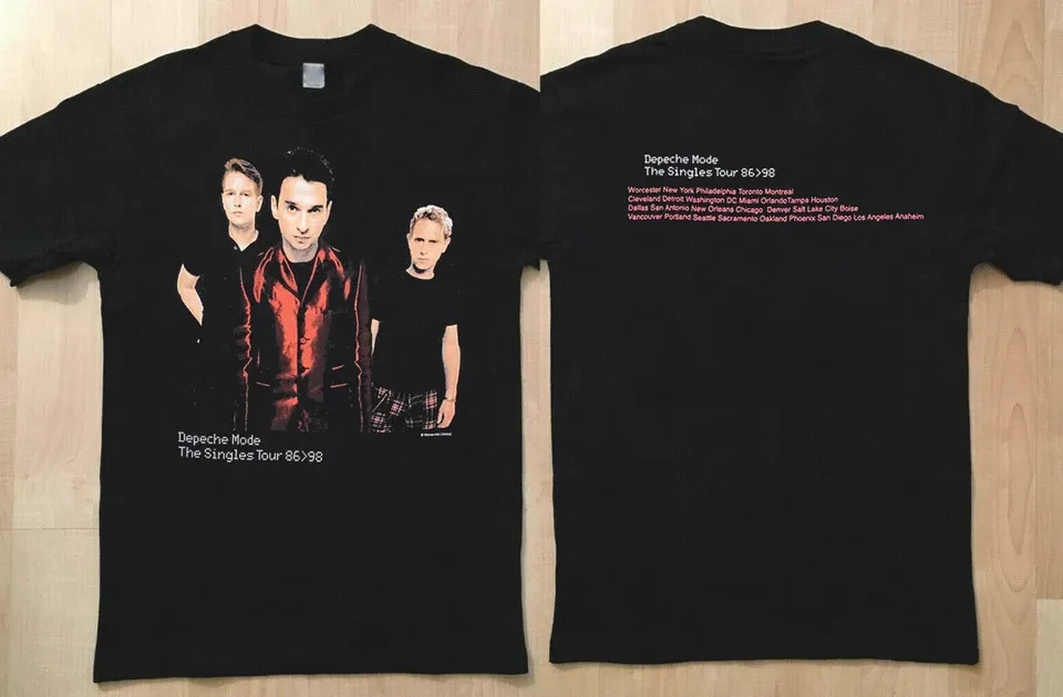 Depeche Mode The Singles Tour 86-98 T-Shirt, 90s Depeche Mode Rock Band Tour Shi gallery