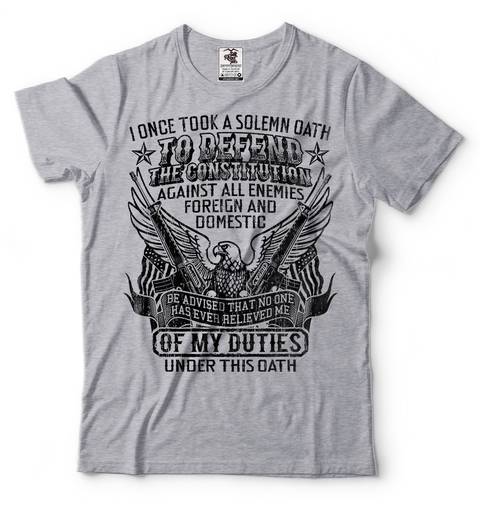 Veteran T-shirt Military T-shirt Veteran Oath Military T Shirt Gift For Veteran gallery