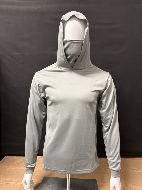 Hoodie Face Mask Long Sleeve T- Shirt 100% Polyester Material for UV Protection gallery