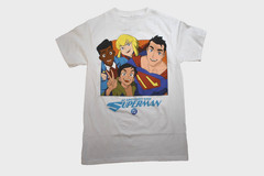 DC Comics My Adventures With Superman Mens Group Photo White Shirt New XS-3XL
