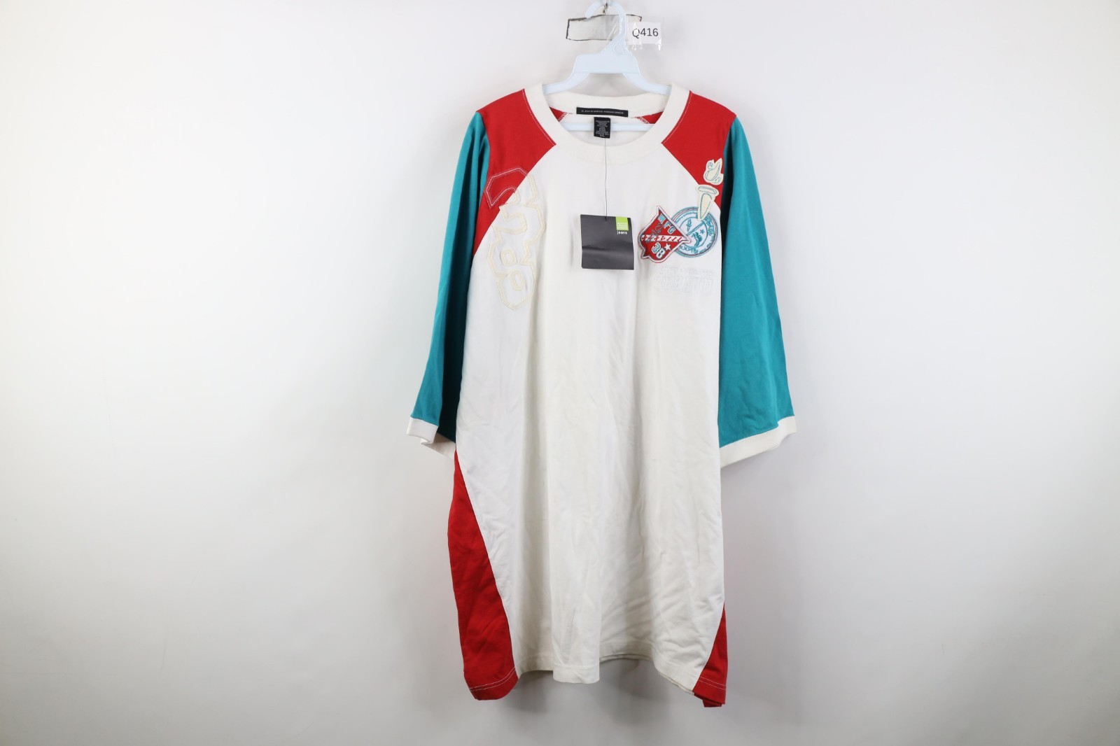 Deadstock Vtg 90s Marithe Francois Girbaud Mens 2XL XXL Torch Ringer T-Shirt gallery