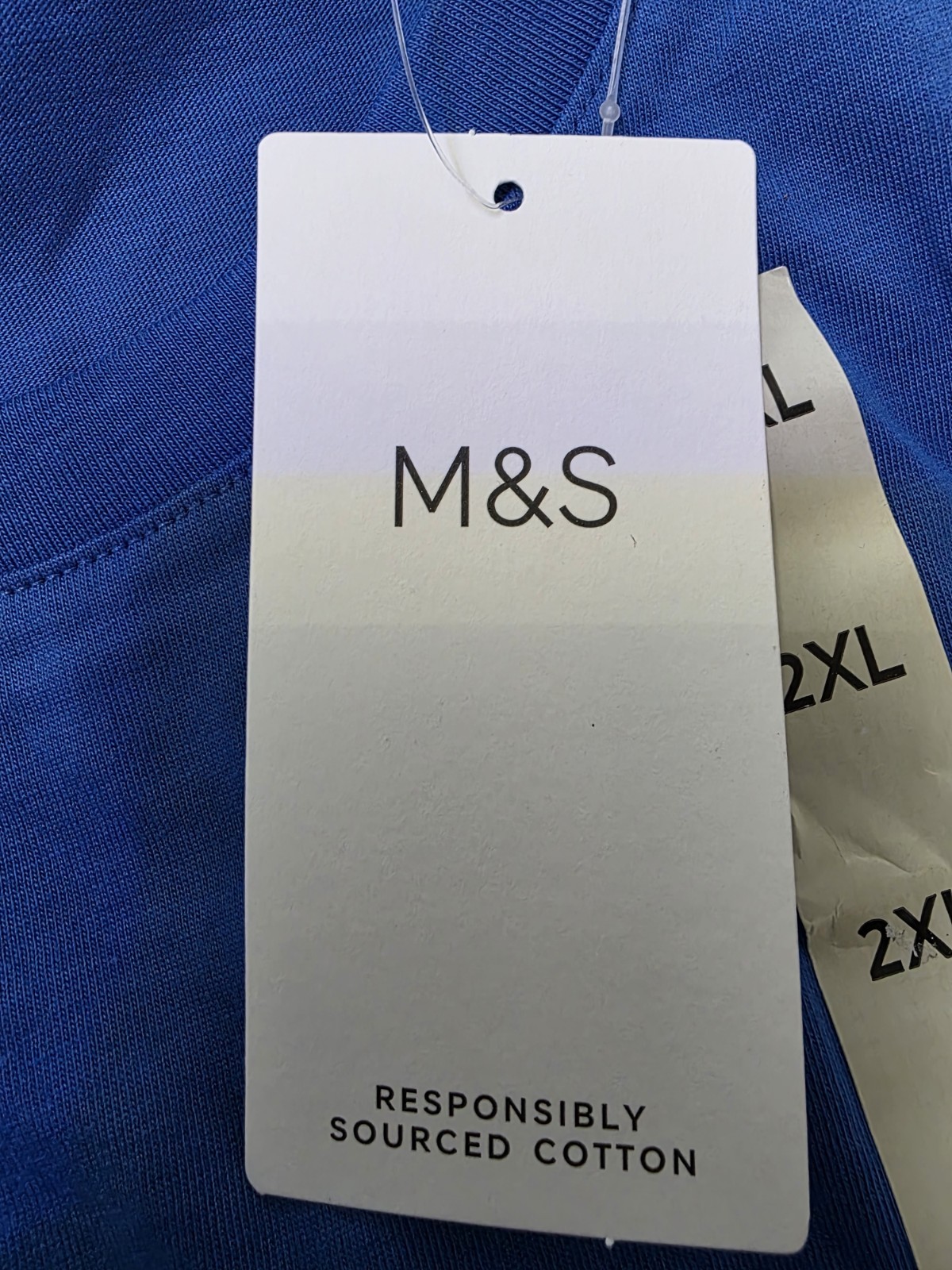 M&S Regular Fit Pure Cotton Crew Neck T-Shirt ~ LONG LENGTH ~ 2 PACK ~ Size 2XL gallery