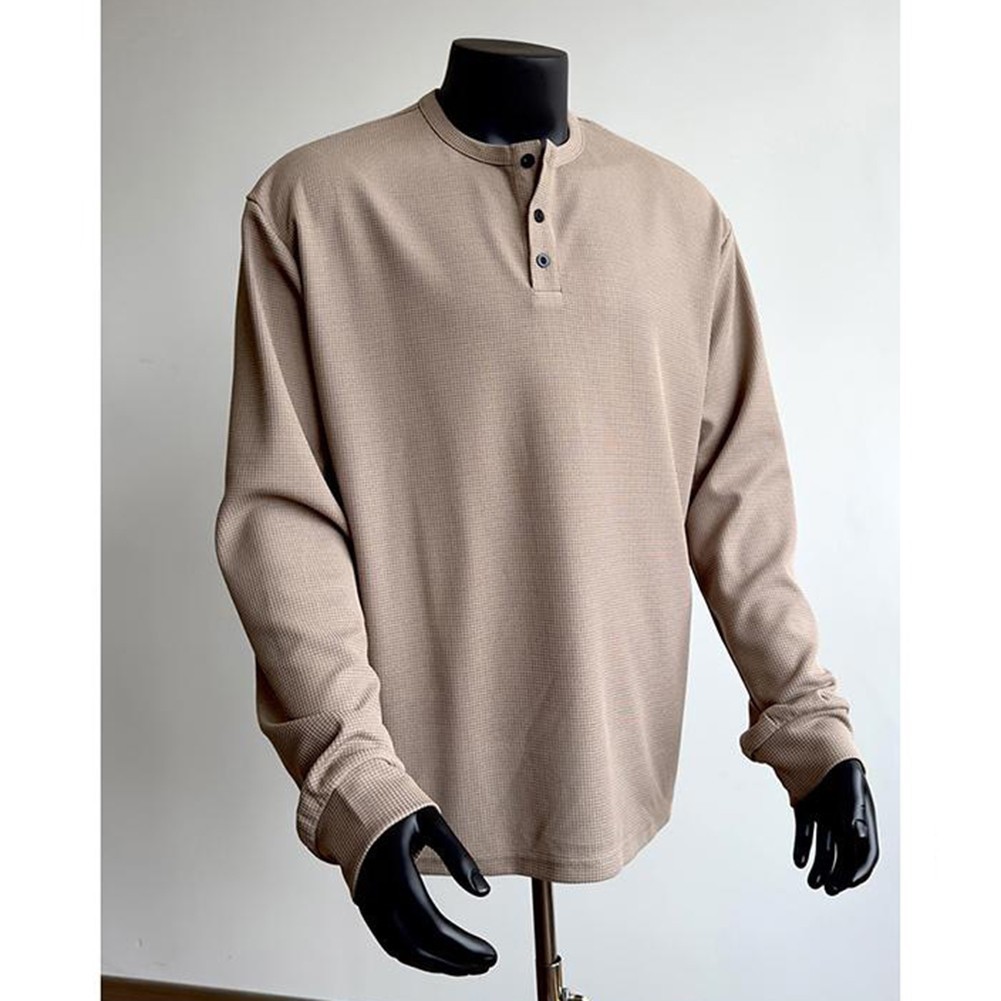 Men Casual Long Sleeve Training Top for Sports Fitness and Solid Color gallery