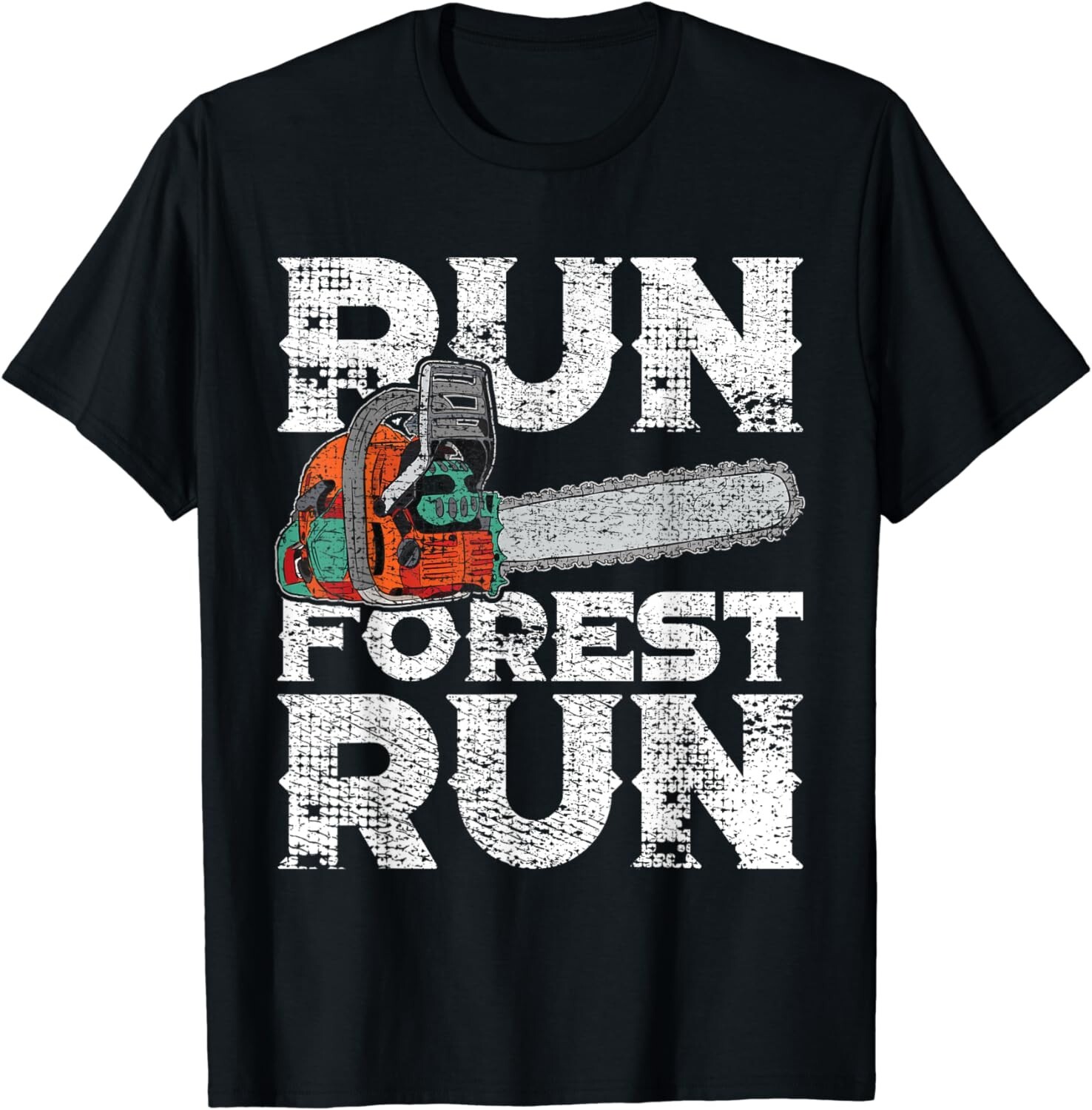 Lumberjack Chainsaw Run Forest Funny Woodworker Tee Gift Unisex T-Shirt gallery