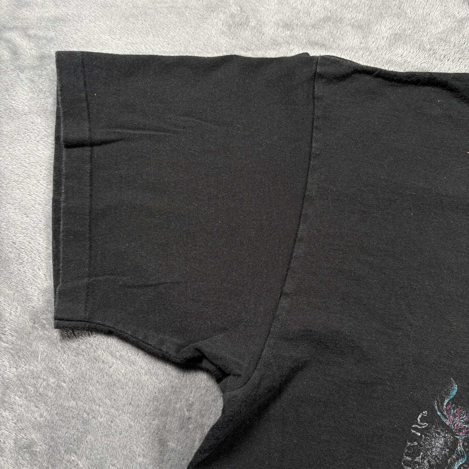 Vintage 90s SeaWorld Mission Bermuda Triangle Anvil T-Shirt Mens XL Black Cotton gallery