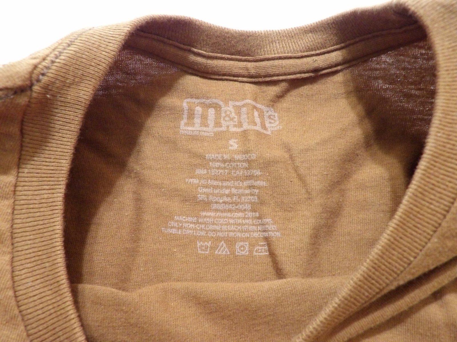 Adult Unisex Brown Small M&M's Face T-Shirt gallery
