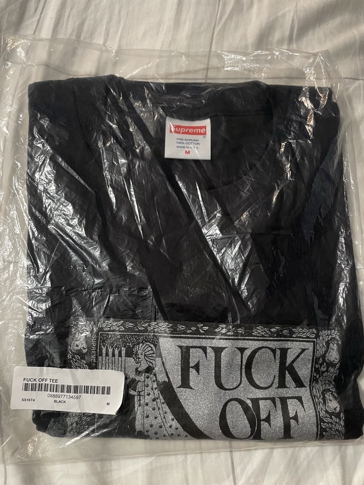 Supreme Ss16 F**k Off Graphic Tee Men Short Sleeve Summer 2016
