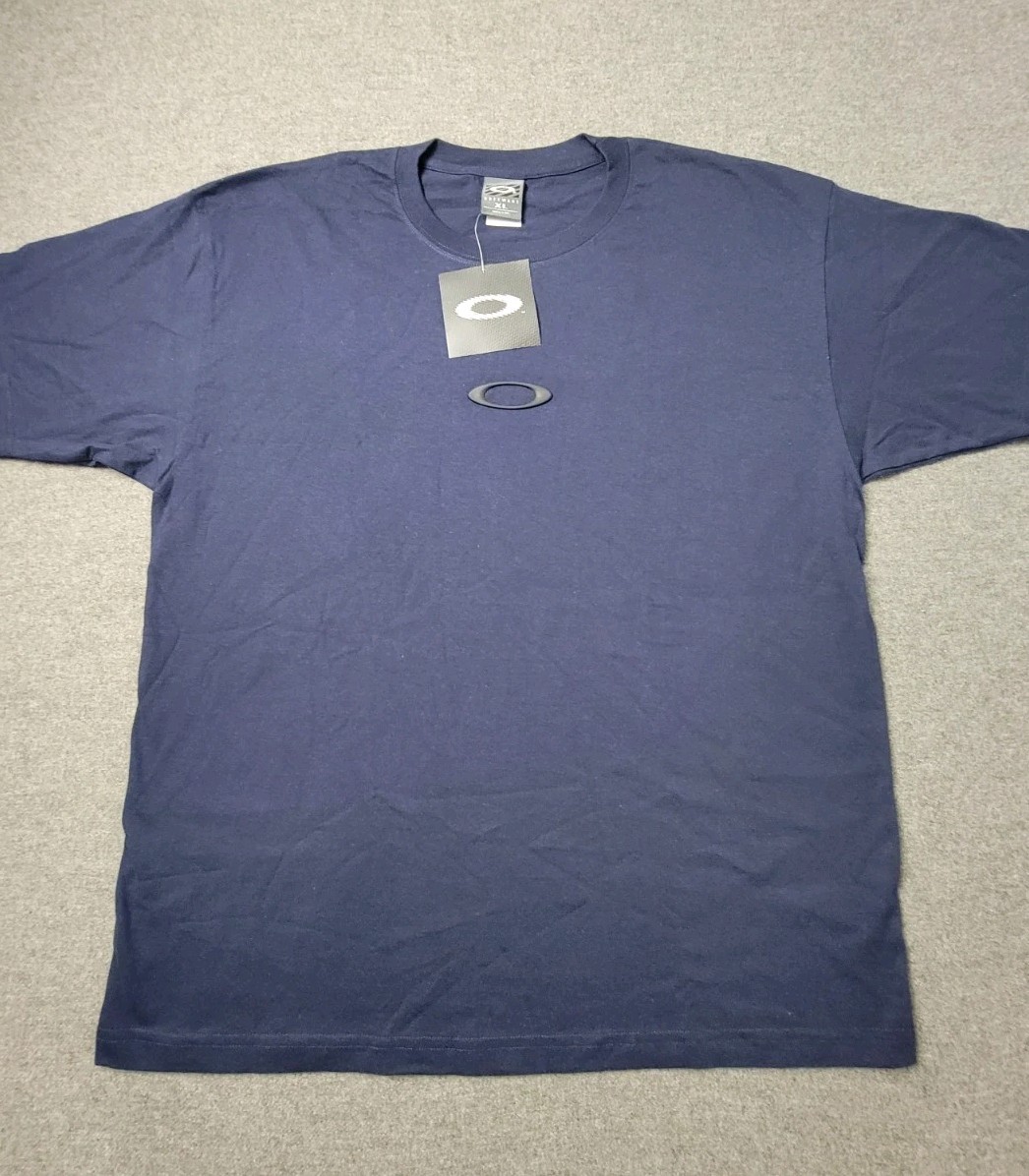 Oakley Silicone Software T-Shirt Mens XL Navy Blue Short Sleeve Gorpcore Vtg gallery