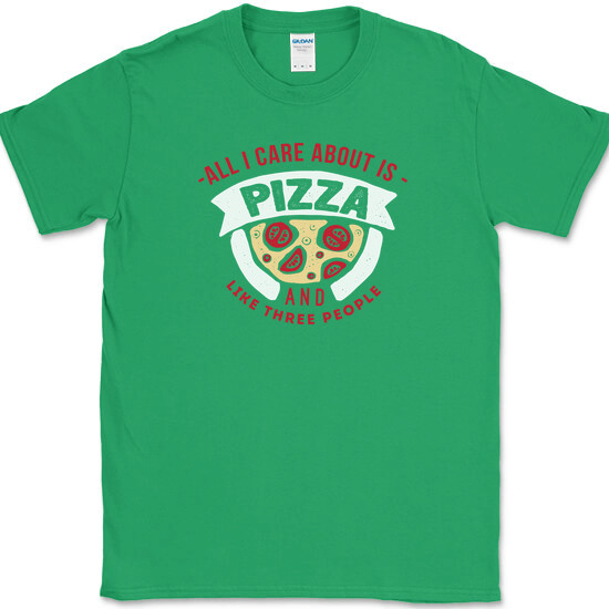 All I Care About Is Pizza And Like 3 People T-Shirt Funny Food Slice Humor Tee gallery