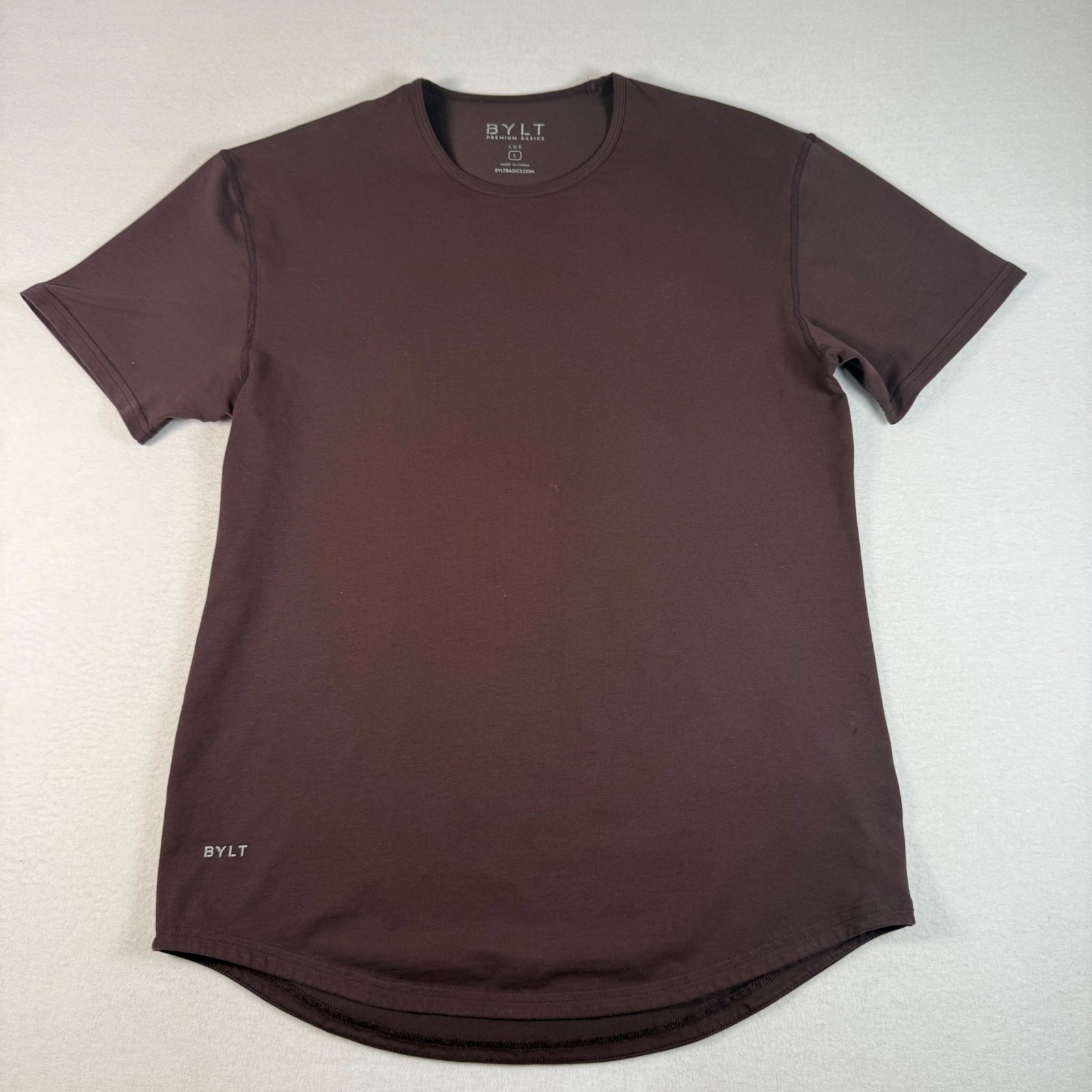 BYLT Premium Basics LUX T-Shirt Mens Large Brown Cotton Blend Minimalist Workout gallery