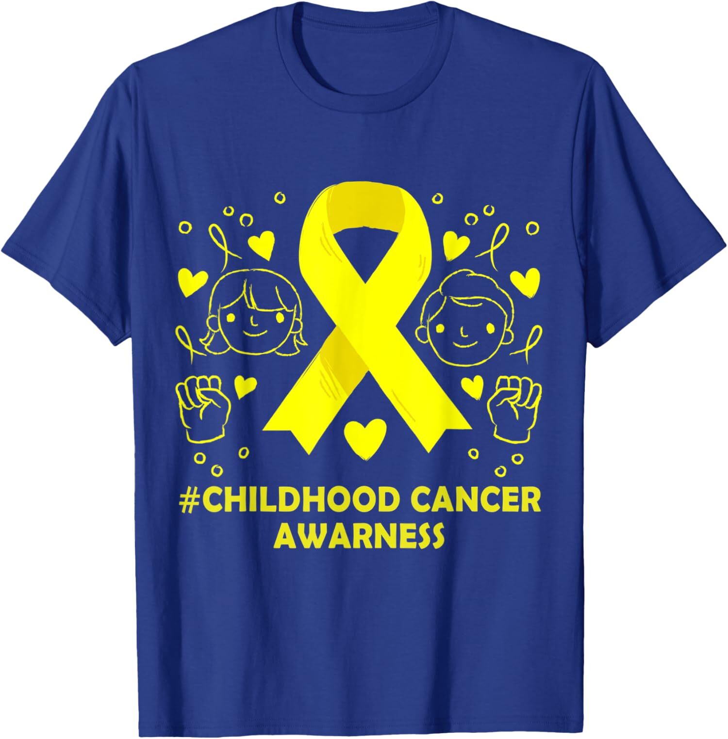 Childhood Cancer Awareness Month Yellow Ribbon Gift Unisex T-Shirt gallery