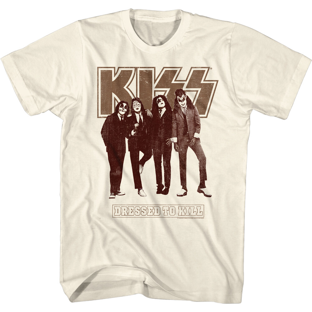 Kiss Dressed To Kill Group Photo Adult T Shirt Metal Music Band Merch gallery