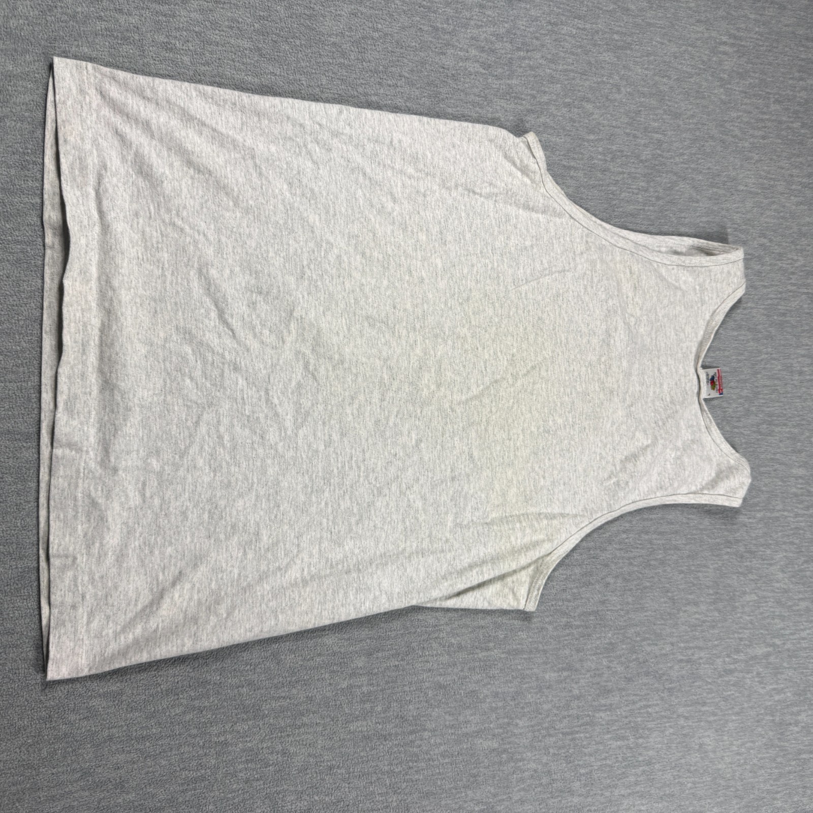 Fruit of the Loom Tank Top Mens L Gray Solid Blank Basic Undershirt Crew Made US gallery