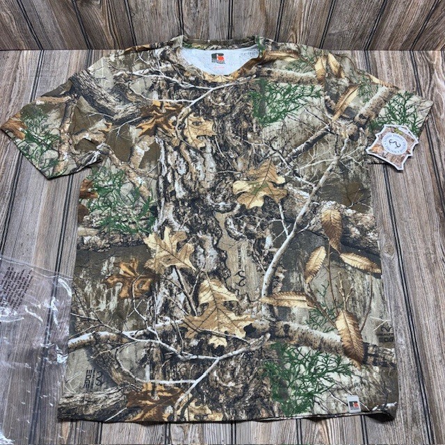 Russell Outdoors Mens Realtree Edge Camo T-Shirt Short Sleeve Cotton Tee Large gallery