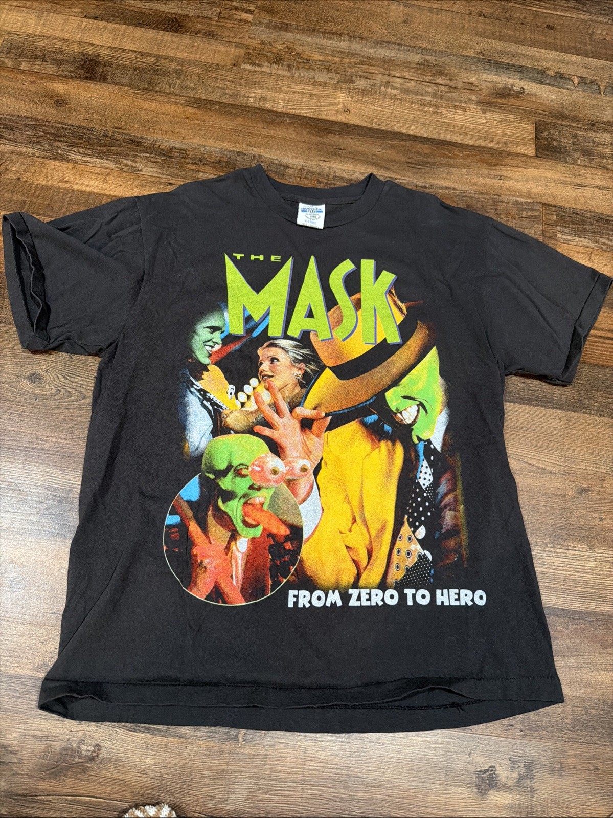 The Mask AOP T Shirt Jim Carrey Movie Modern Reprint AOP All Over Print Sz XL gallery