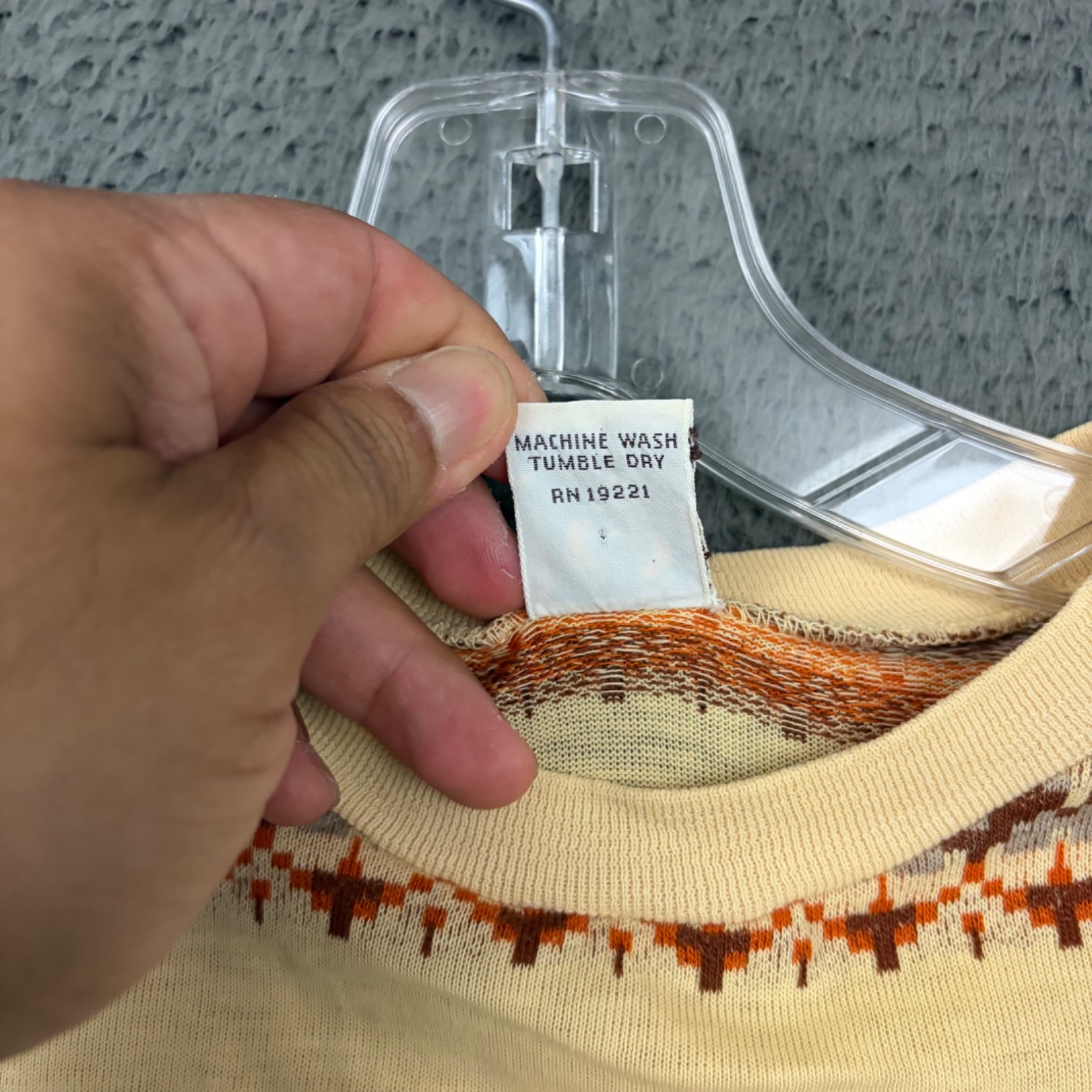 70s Hang Ten T-Shirt Mens Medium Multicolor Striped Surf Skate Embroidered Feet gallery