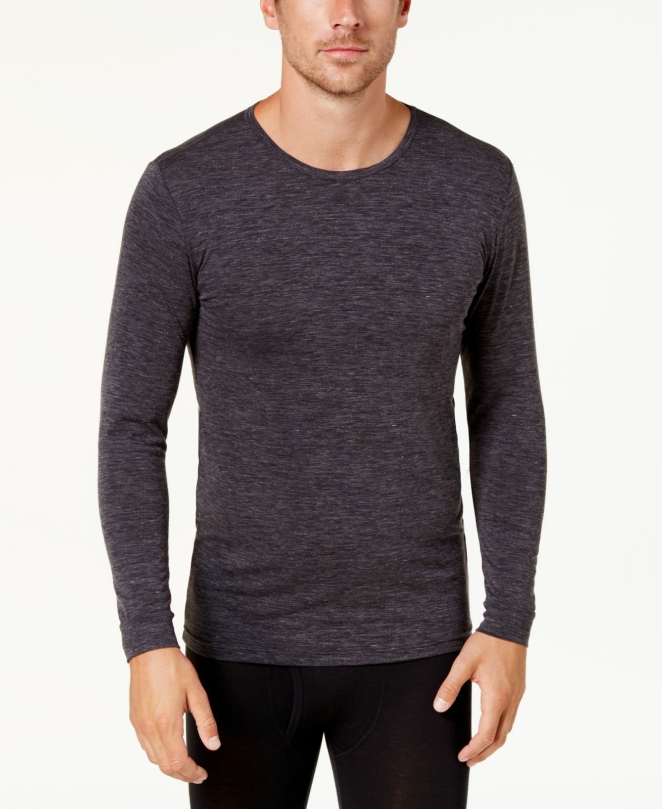 $127 New 32 Degrees Heat Men’s Gray Long Sleeve Crew Neck Stretch Shirt Size M