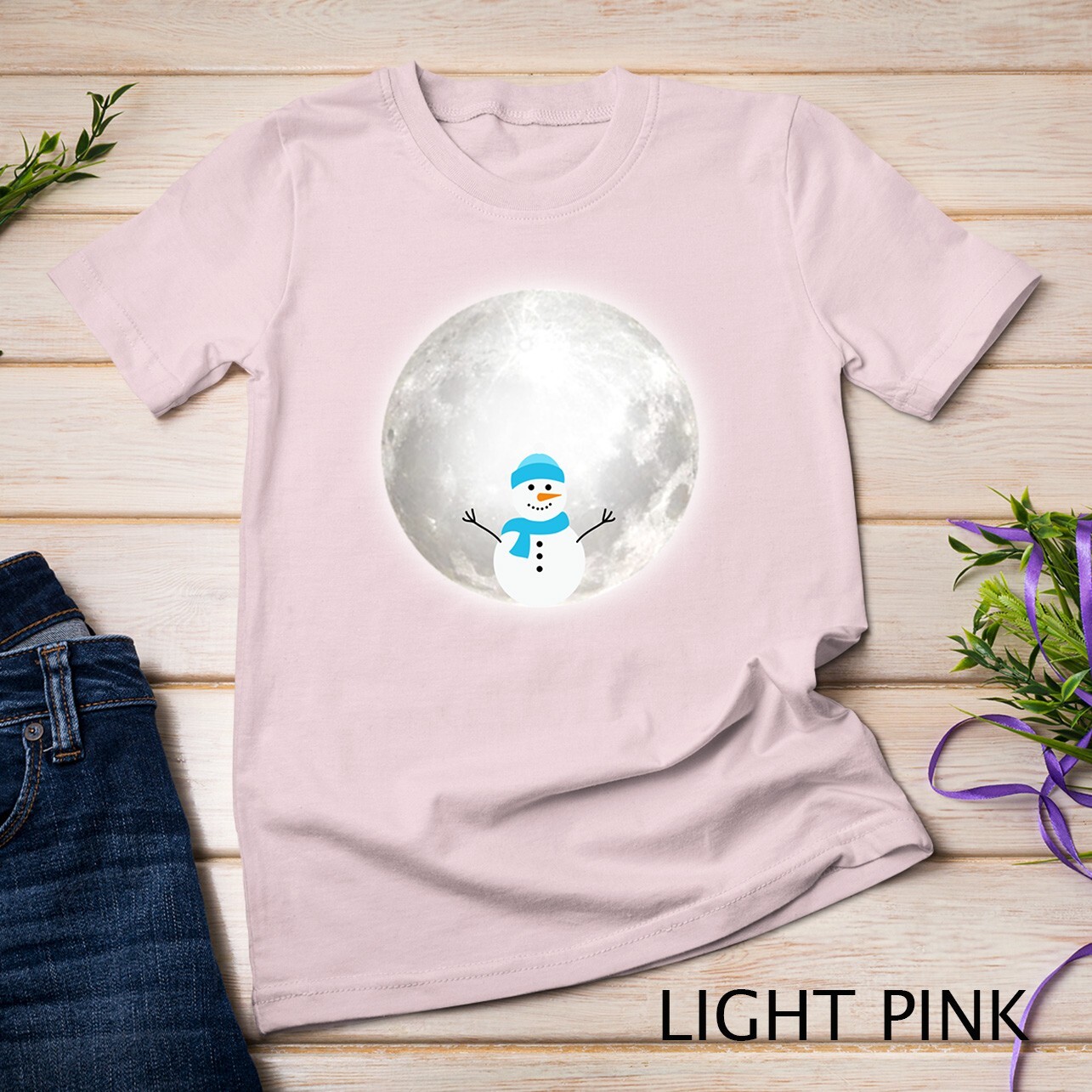 Snow Moon Snowmoon Snowman Unisex T-shirt gallery