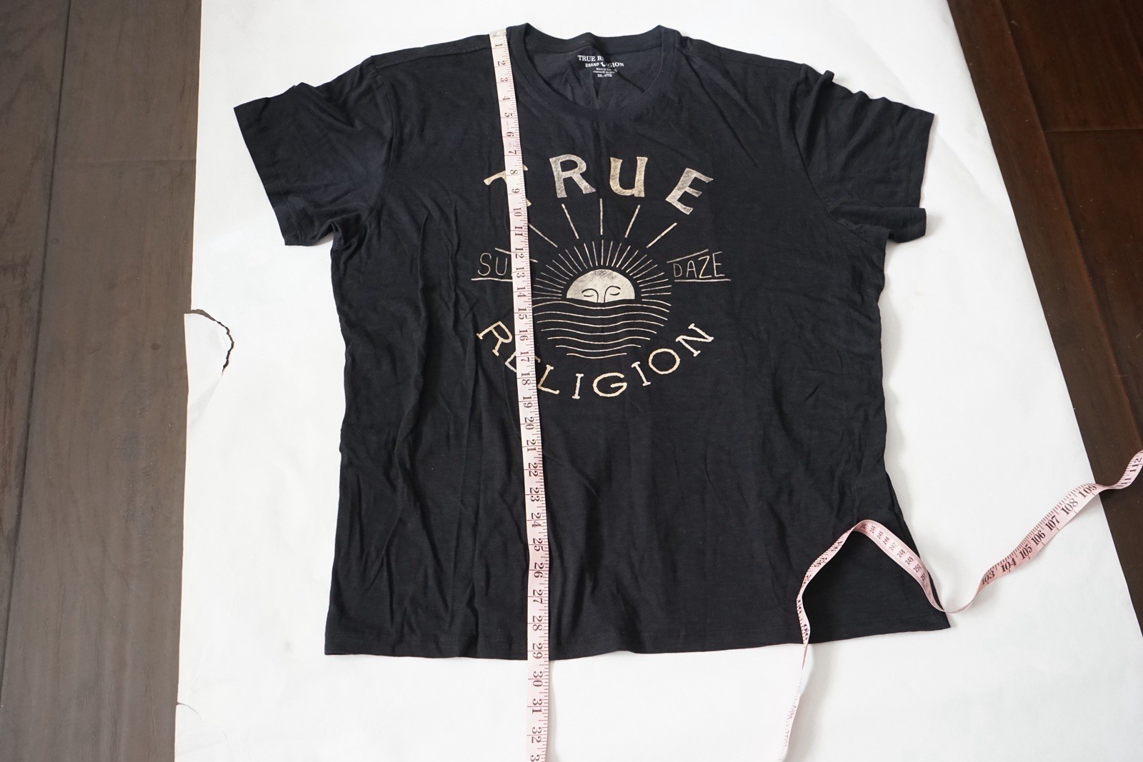 True Religion Men's Black Graphic Logo Crew Neck Short Sleeve T-Shirt 3XL gallery