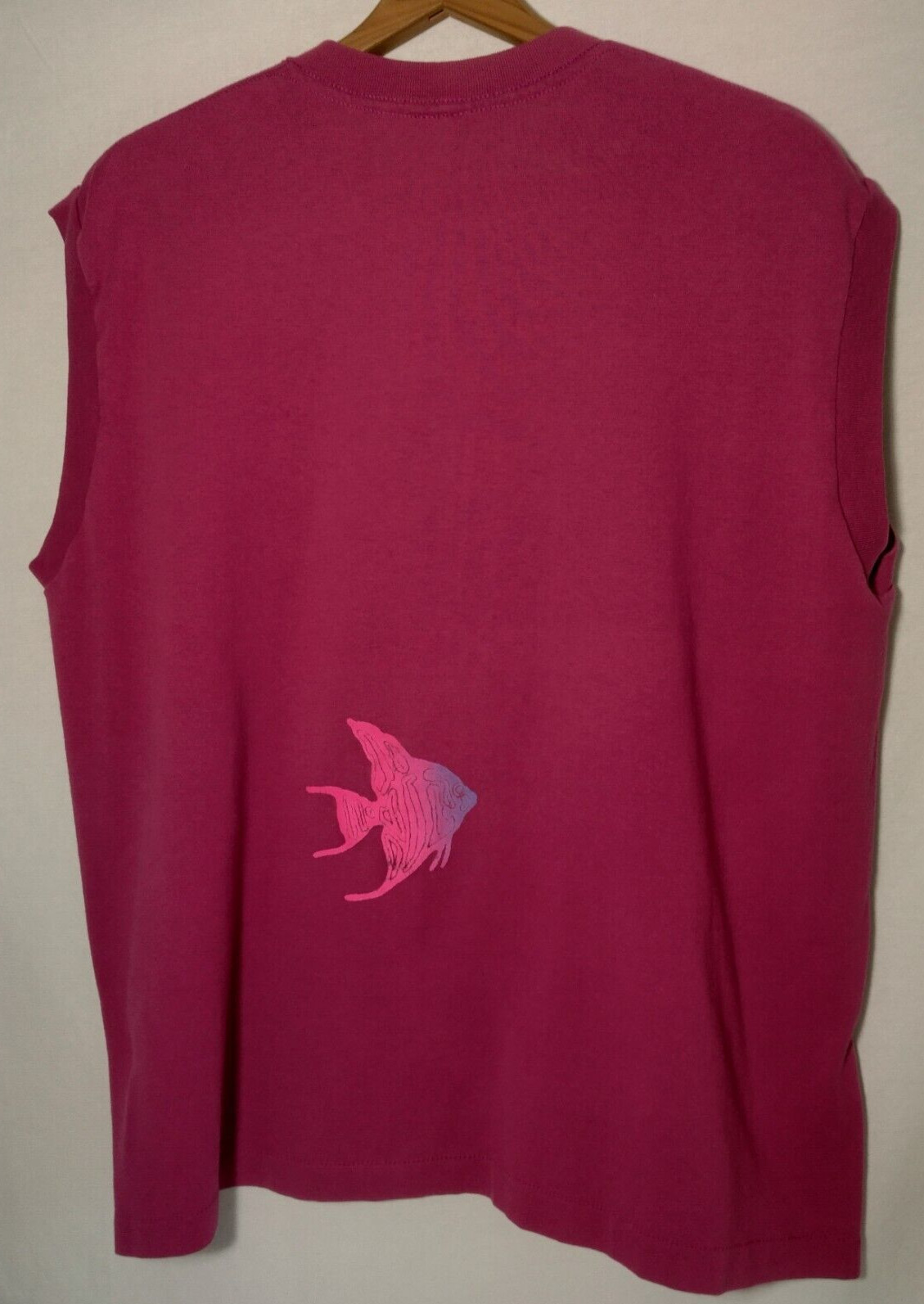 Virginia Beach Scuba Dive Shirt Men XL Sleeveless Pink Fish Ocean Single Stitch gallery