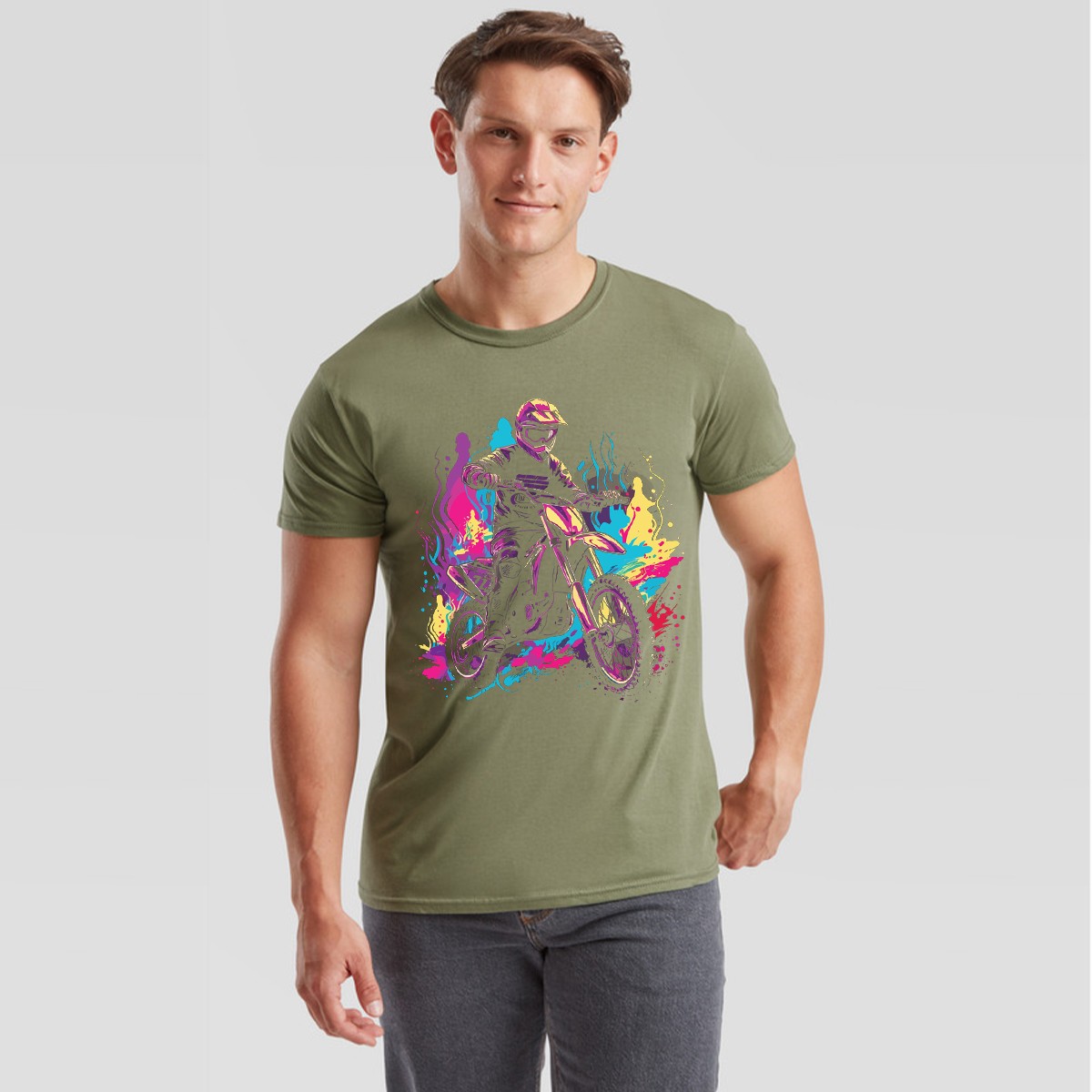 Motocross Rider Dirt Bike Sports Mens T-Shirt Extreme Action gallery